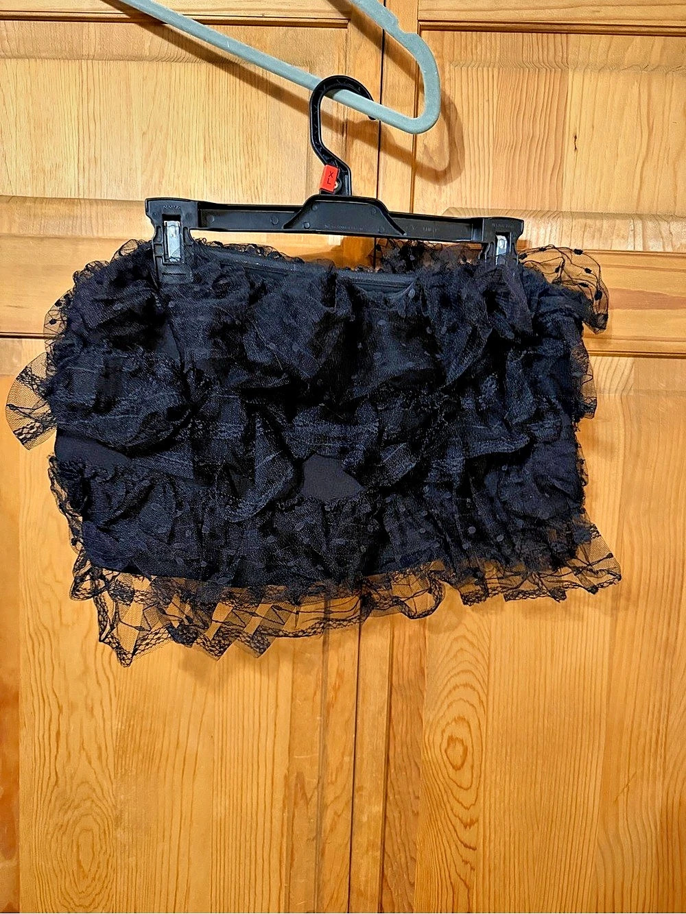 ELOQUII Black Lace Ruffle Tube Top Size 16 Like New